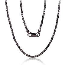 Hõbekett Bizantine 2.1 mm, 50, 12 g, Hõbe 925 proov, roodium (kate)
