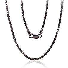 Hõbekett Bizantine 2.1 mm, 50, 12 g, Hõbe 925 proov, roodium (kate)