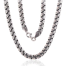 Hõbekett Bismark 5 mm, 55, 26.2 g, Hõbe 925 proov, oksüüd (kate)