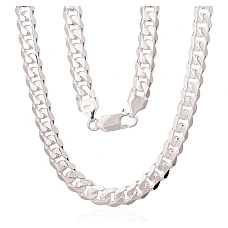 Серебряная цепочка Картье 6 мм, 50, 33.2 g, Серебро 925 проба