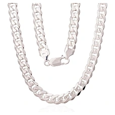 Серебряная цепочка Картье 6 мм, 50, 33.3 g, Серебро 925 проба