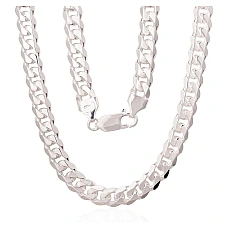 Серебряная цепочка Картье 6 мм, 55, 36.3 g, Серебро 925 проба