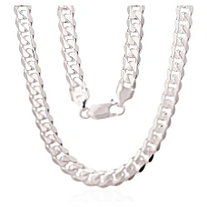 Серебряная цепочка Картье 6 мм, 55, 36.4 g, Серебро 925 проба
