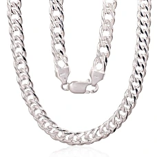 Hõbekett Double rombo 6 mm , kantide teemanttöötlus, 50, 29.7 g, Hõbe 925 proov