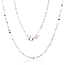 Hõbekett Anchor round 1 mm , kantide teemanttöötlus, 47, 2.3 g, Hõbe 925 proov