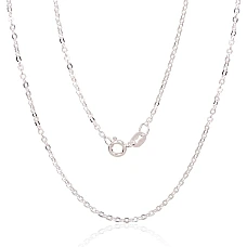 Hõbekett Anchor round 1 mm , kantide teemanttöötlus, 47, 2.3 g, Hõbe 925 proov