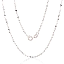 Hõbekett Anchor round 1 mm , kantide teemanttöötlus, 50, 2.4 g, Hõbe 925 proov
