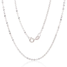 Hõbekett Anchor round 1 mm , kantide teemanttöötlus, 50, 2.4 g, Hõbe 925 proov