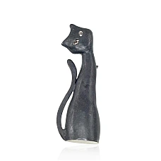 Hõbepross, 6.5 g, Hõbe 925 proov, oksüüd (kate), Kristallid