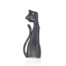 Hõbepross, 6.6 g, Hõbe 925 proov, oksüüd (kate), Kristallid