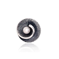Hõbepross, 9.2 g, Hõbe 925 proov, oksüüd (kate), Pärlitest