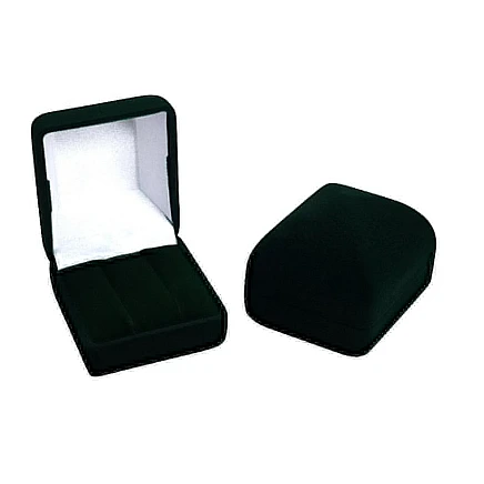 3 sõrmust / Kõrvarõngad,  - Kinkekarp, värv: Must, 4.9 x 5.4 x 4.1 mm