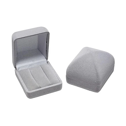 3 sõrmust / Kõrvarõngad,  - Kinkekarp, värv: Hall, 4.9 x 5.4 x 4.1 mm
