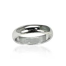 Серебряное обручальное кольцо, Серебро 925 проба, Высота кольца 6mm