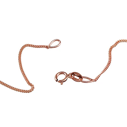 Ketid,  - Kuldkett Curb 1 mm , kantide teemanttöötlus, 42, 1.46 g, Punane Kuld 585 proov