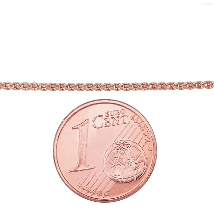 Цепочки,  - Золотая цепочка Спига 1,2 мм, 42, 2.62 g, Красное Золото 585 проба