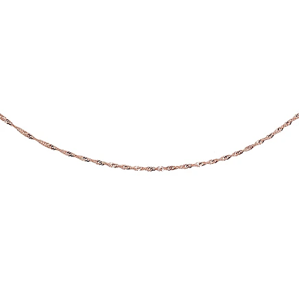 Ketid,  - Kuldkett Singapore 1.5 mm , kantide teemanttöötlus, 40, 1.61 g, Punane Kuld 585 proov