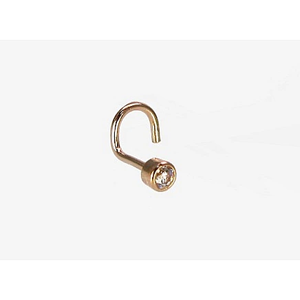 Ninna,  - Kuldpiercing ninale, 0.14 g, Punane Kuld 585 proov, Tsirkonid