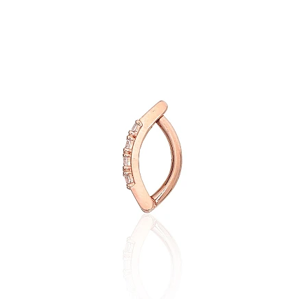 Nabale,  - Kuldpiercing nabale, 1.06 g, Punane Kuld 585 proov, Tsirkonid
