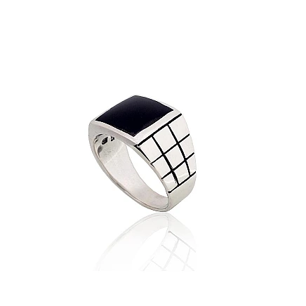 Meestele,  - Hõbesõrmus, 20, 10.3 g, Hõbe 925 proov, oksüüd (kate), Ooniks