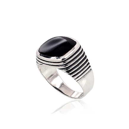 Meestele,  - Hõbesõrmus, 21, 10 g, Hõbe 925 proov, oksüüd (kate), Ooniks