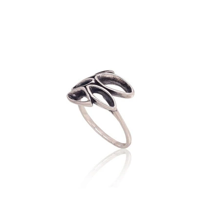 Женские,  - Серебряное кольцо, 17.5, 2.8 g, Серебро 925 проба, оксид (покрытие)