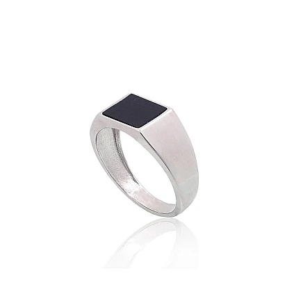 Meestele,  - Hõbesõrmus, 20.5, 5 g, Hõbe 925 proov, roodium (kate), Ooniks
