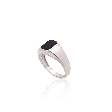 Meestele,  - Hõbesõrmus, 22, 5.4 g, Hõbe 925 proov, roodium (kate), Ooniks