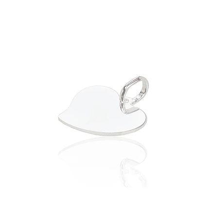 Женские, Сердечко - Серебряный кулон, 1.8 g, Серебро 925 проба