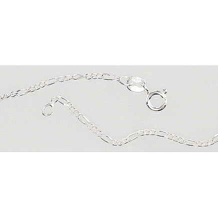 Ketid,  - Hõbekett Figaro 1,8 mm , kantide teemanttöötlus, 45, 2.8 g, Hõbe 925 proov