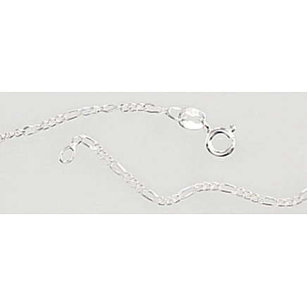 Ketid,  - Hõbekett Figaro 1,8 mm , kantide teemanttöötlus, 50, 3.2 g, Hõbe 925 proov