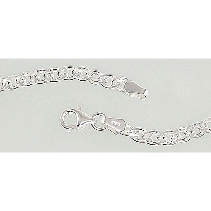 Ketid,  - Hõbekett Crandmother 3.1 mm , kantide teemanttöötlus, 55, 9.9 g, Hõbe 925 proov