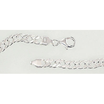 Meestele,  - Hõbekett Rombo 5.5 mm , kantide teemanttöötlus, 50, 21.2 g, Hõbe 925 proov