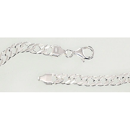 Meestele,  - Hõbekett Rombo 5.5 mm , kantide teemanttöötlus, 55, 23.1 g, Hõbe 925 proov